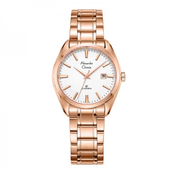 Alexandre Christie AC 8682 Rosegold White Lady LDBRGSL Alexandre Christie AC 8682 Rosegold White Lady LDBRGSL